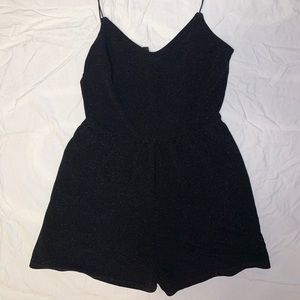 Black, Shimmer, Romper Size: S